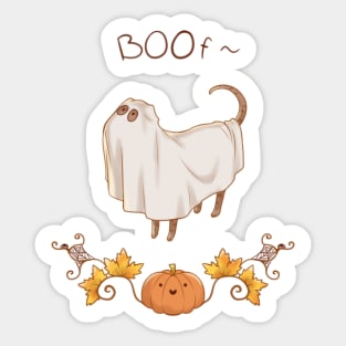 A ghost and totally not a dog Sticker